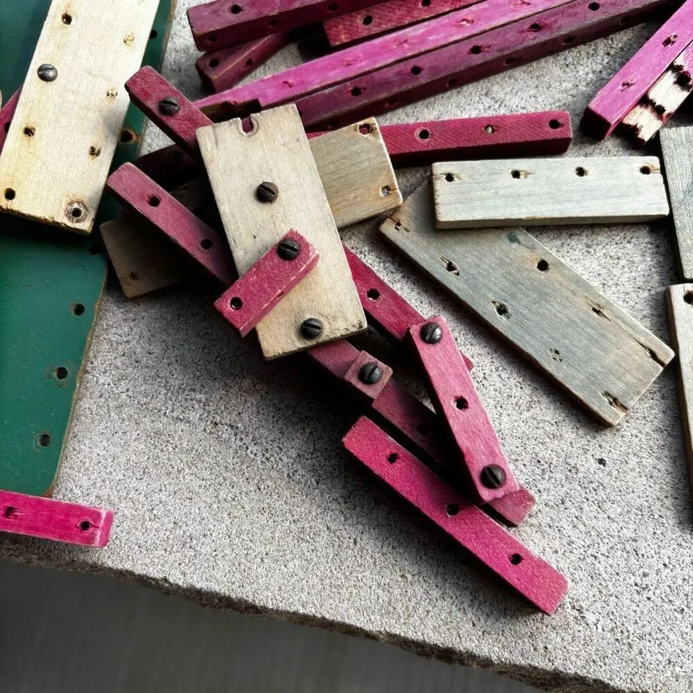 Vintage Antique ARKITOY Play Wood Lumber Construction Toy Lot Partial Set 1930s